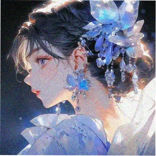 漫画头像图片撑伞背影