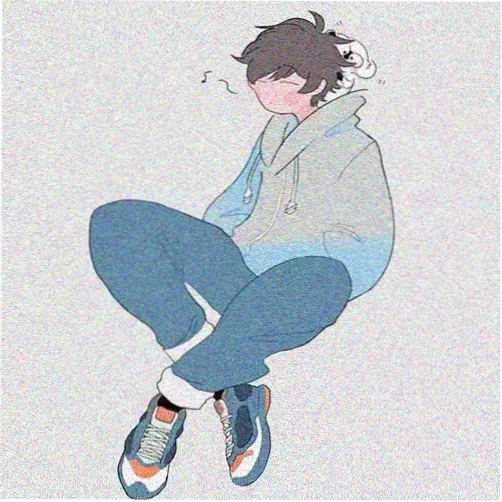 漫画头像图片风吹起的发梢